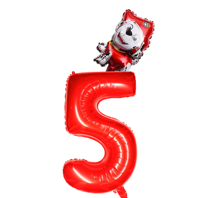 Cartoon Pfote Patrol 32 Zoll Anzahl Folienballons Chase Skye Rubble Kindergeburtstag Party Dekoration Ballon Kinderspielzeug – Detail 6
