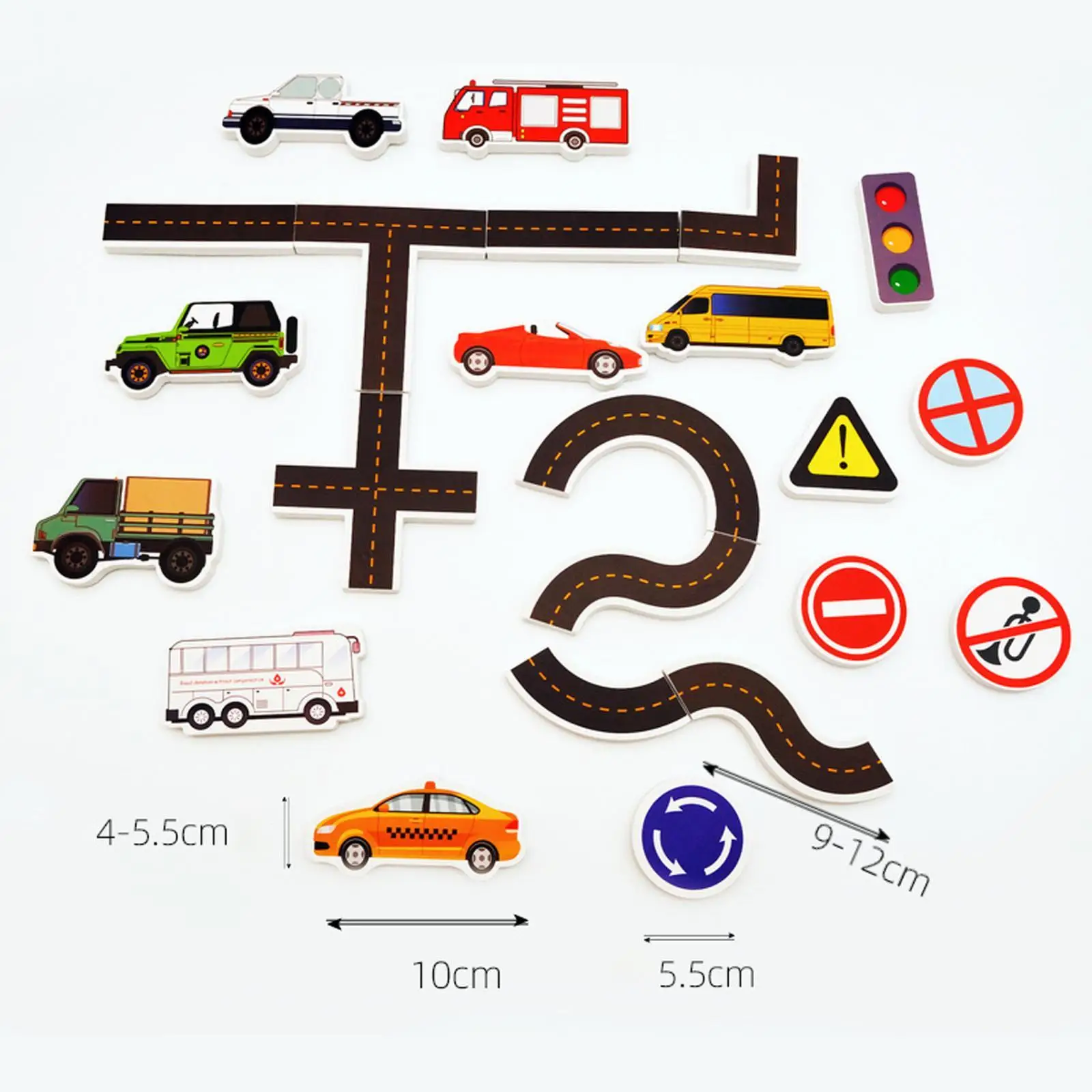 Bath Toys Durable Foam Traffic Cognition Accessories Interactive Toy DIY Jigsaw Puzzle Teaching Aids for Kids Girls Boys Unisex