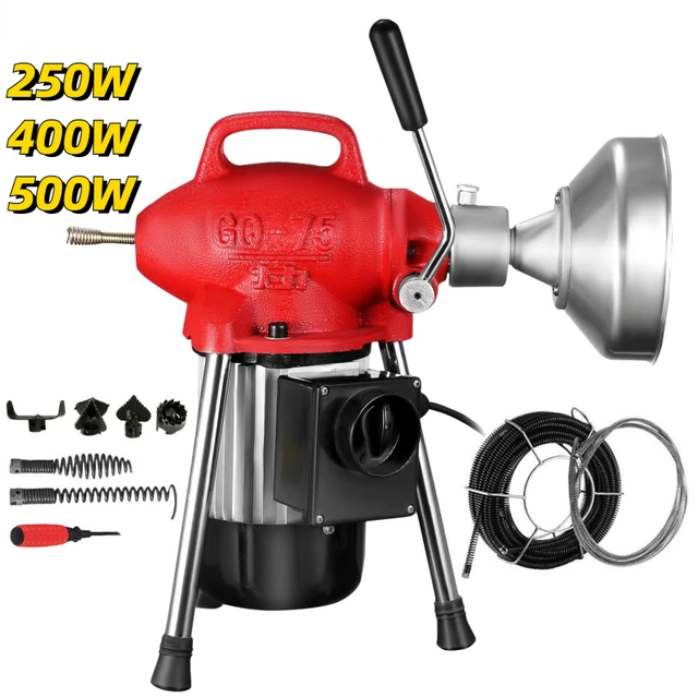 1000W Electric Pipe Cleaning Machine Pipe Clean Tools Spiral Drain Cleaner  - AliExpress