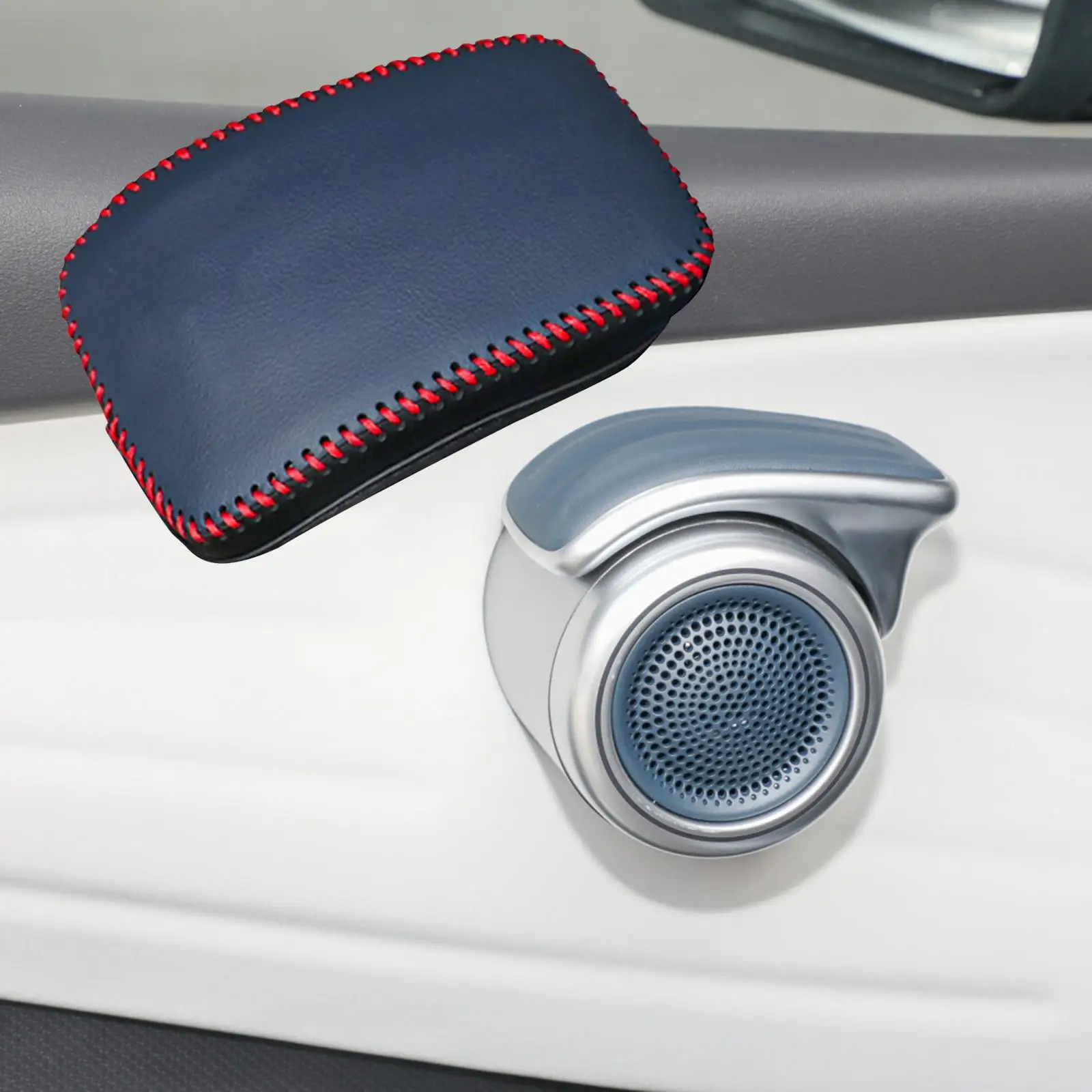 1x Car Door Handle Protective Cover for Byd Yuan Plus Faux Leather Sleeve