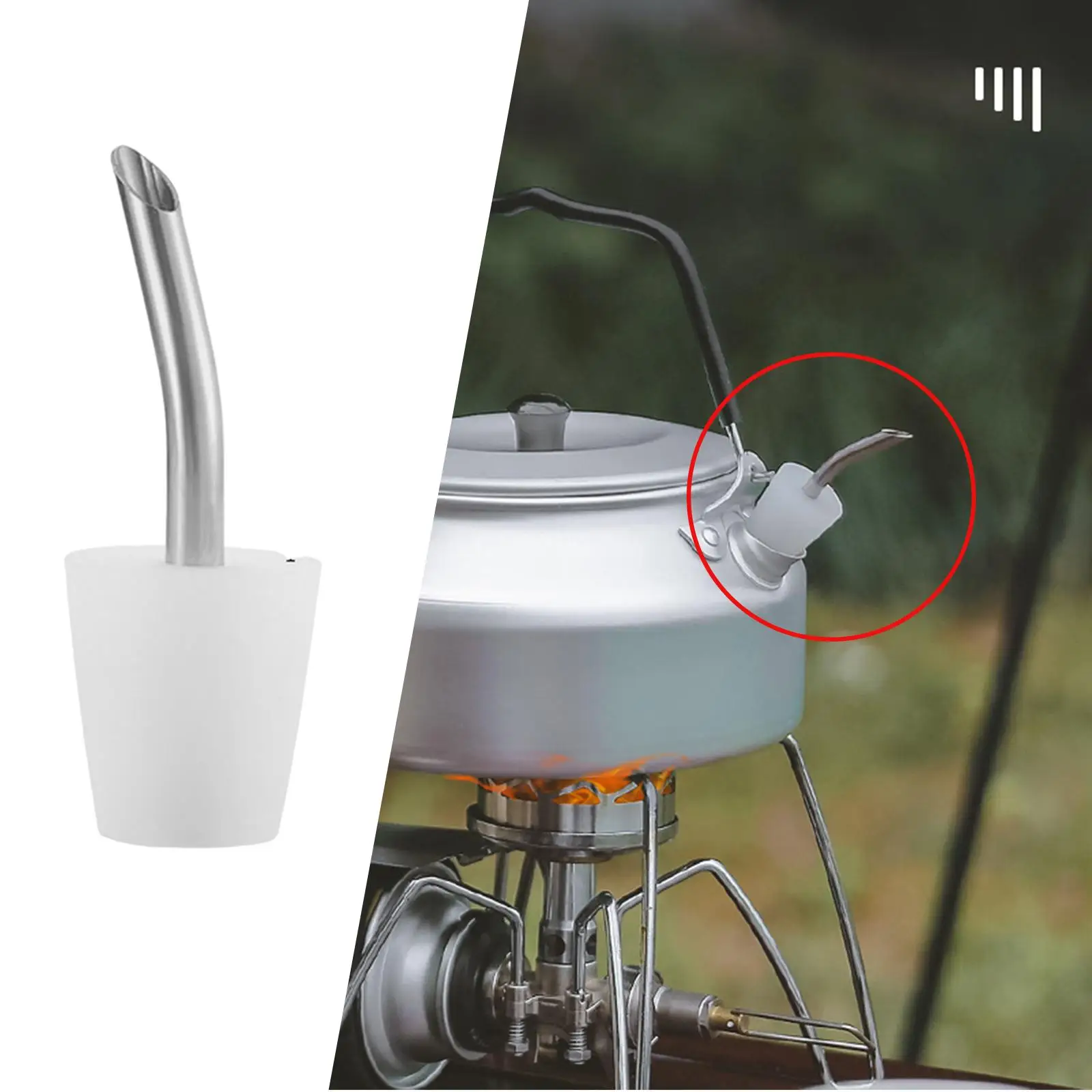 Portable Outdoor Kettle Spout Extension Thin Tube Conversion Water Nozzle Conversion Fitting Durable Coffee Pot Mouths for Home