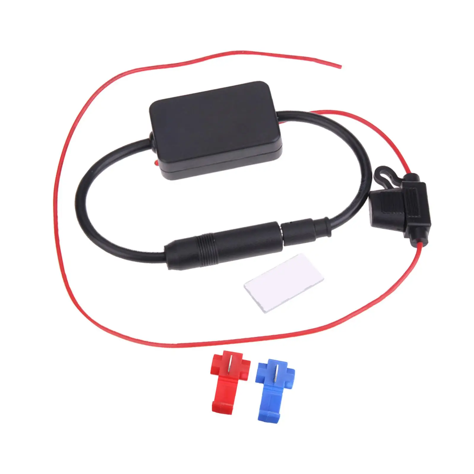 Car Stereo FM Radio Antenna Signal Booster for RV Audio Radio Stereo Media Head Unit Receiver