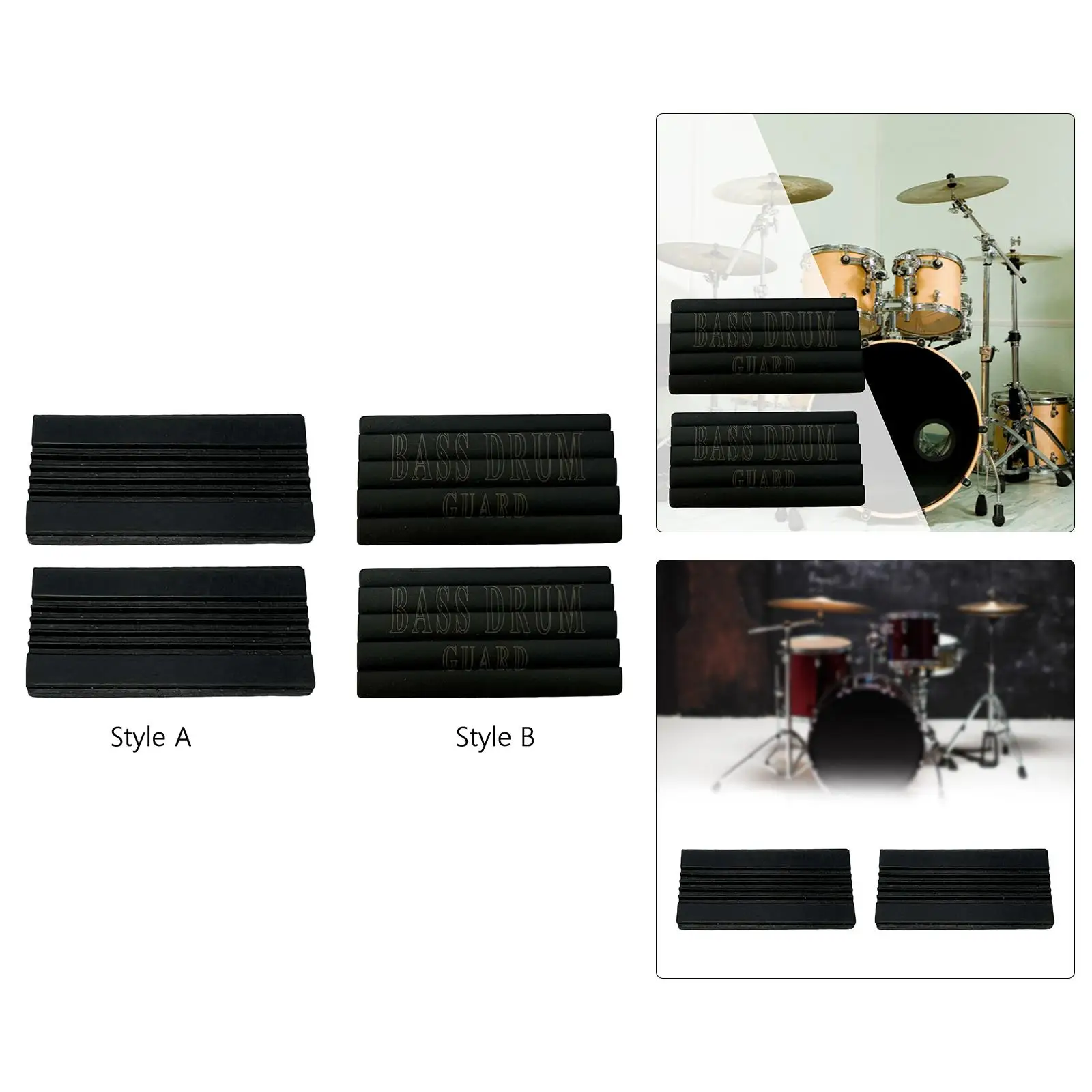  Anti Slip Musical Accessory Durable Floor Protectors Drum Pad for Single Hammer Double Drum Drummer Beginner