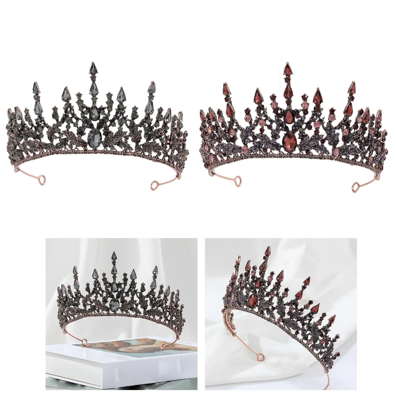 Baroque Tiara Crowns, Rhinestone Tiara Crowns Crowns for Cosplay Prom