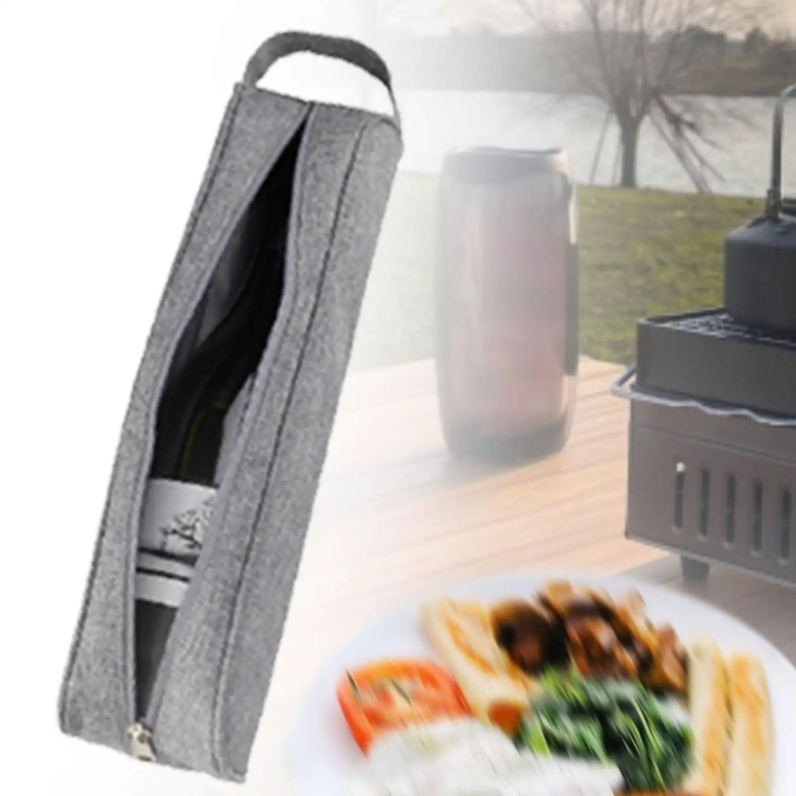 Single Bottle Wine Tote Bag Waterproof Gift Insulated Wine Cooler Bag Thermal Wine Carrier for Camping Picnic Outdoor Sports