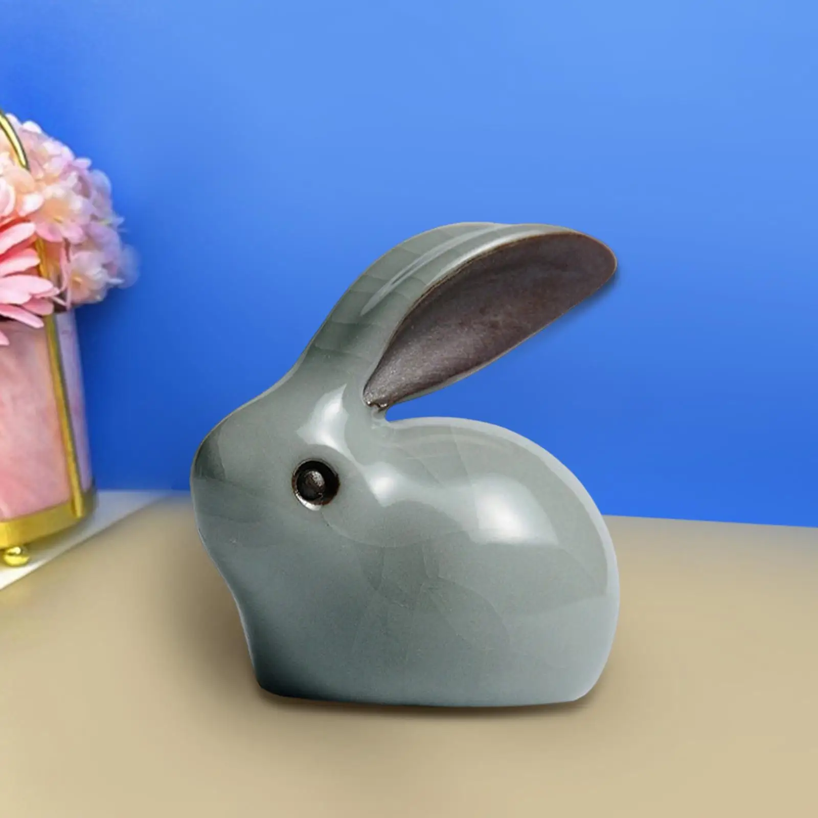 Tea Pet Rabbit Statue Ornament for Tea Decoration Tea Accessories Tabletop