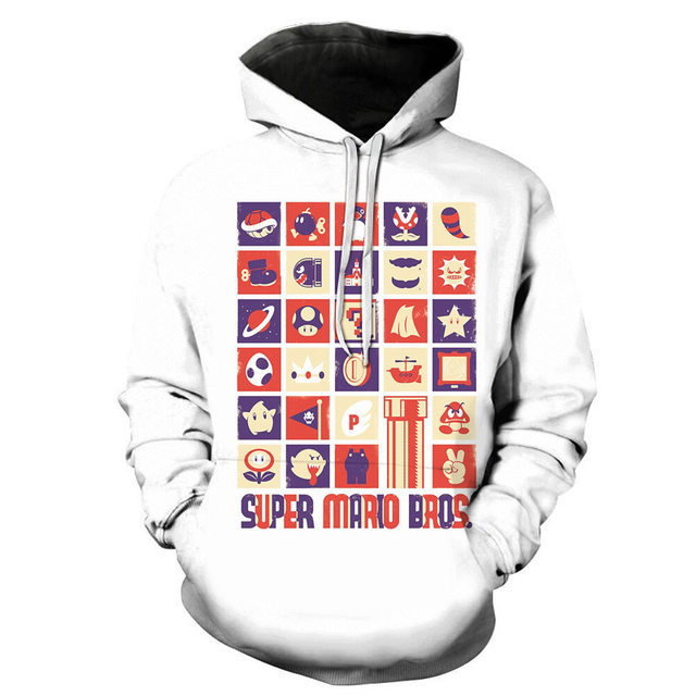 Super Mario Felpa Bambino, Felpa Oversize Con Cappuccio In Morbido Pile - 9