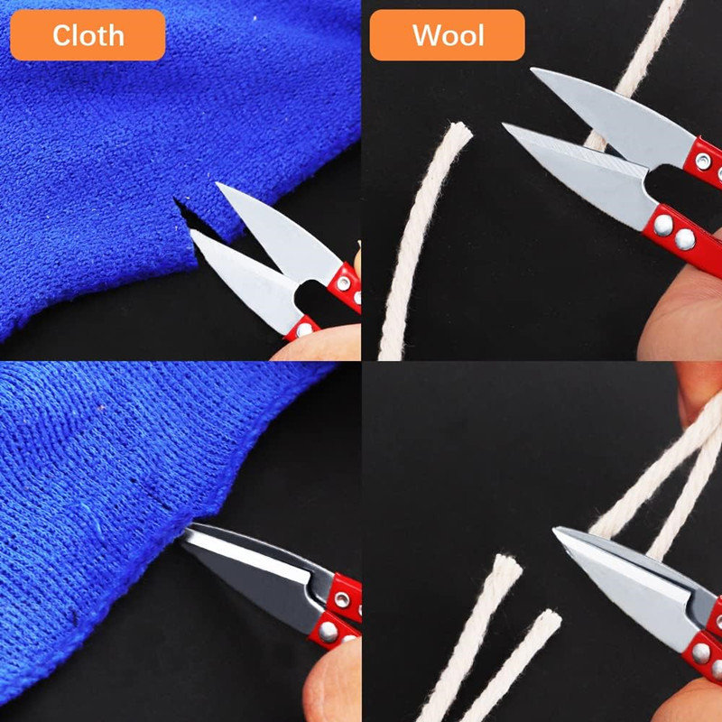 5/10/12pcs Stainless Steel Yarn Shears Cutting Sewing Scissors Shears Cross Stitch Scissors Embroidery Scissor U Thread Scissors