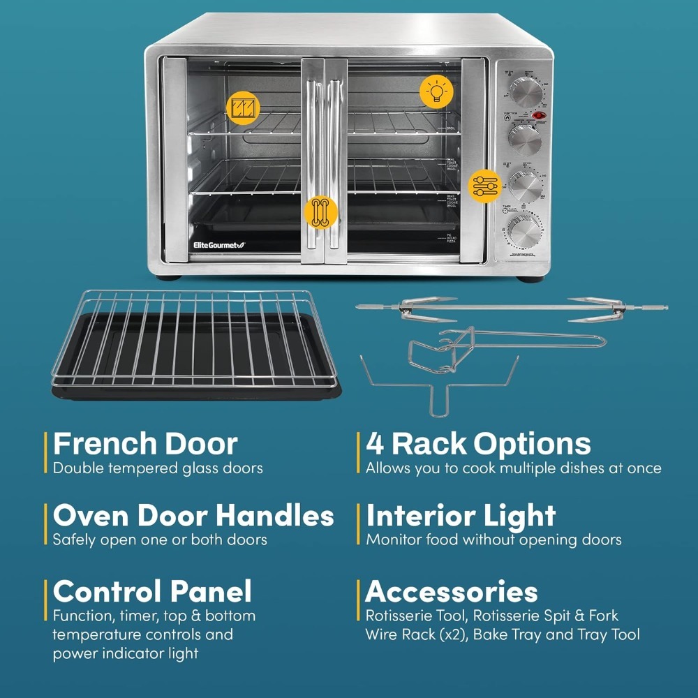 Title 4, 18-Slice Convection Oven 4-Control Knobs, Bake ...