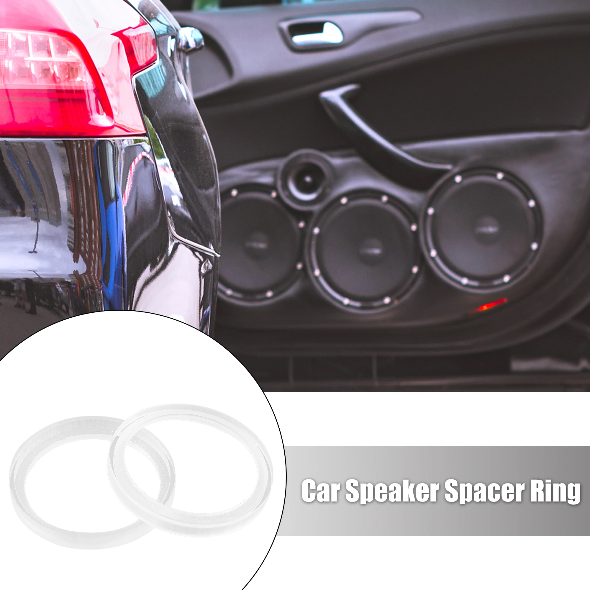 Anillos espaciadores acrílicos transparentes para altavoz de coche