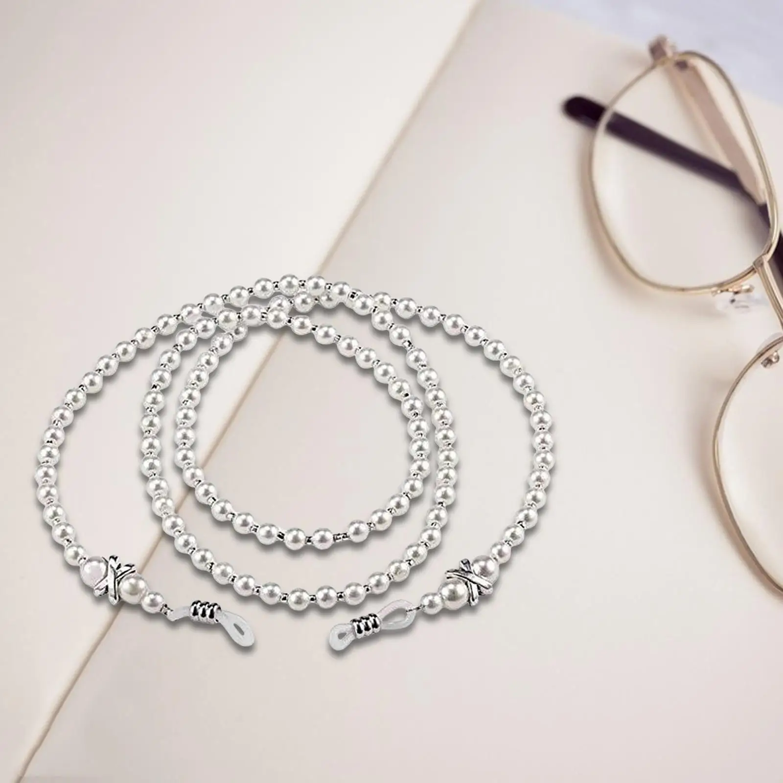 Beaded Eyeglass Chain Glasses Chain Necklace for Girls Eyewear Holder Glasses Holder Strap for Travel Anniversary Summer Beach
