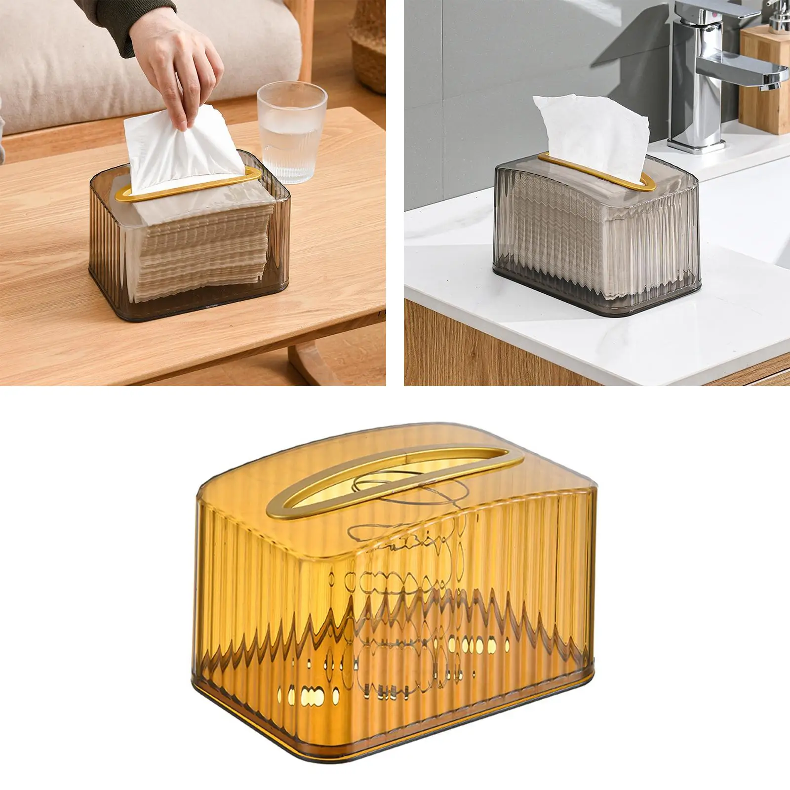 Water Proof Tissue Storage Box Household Supplies Plastic Tissue Box Facial Paper Dispenser Holder for Car Dinner Table Store