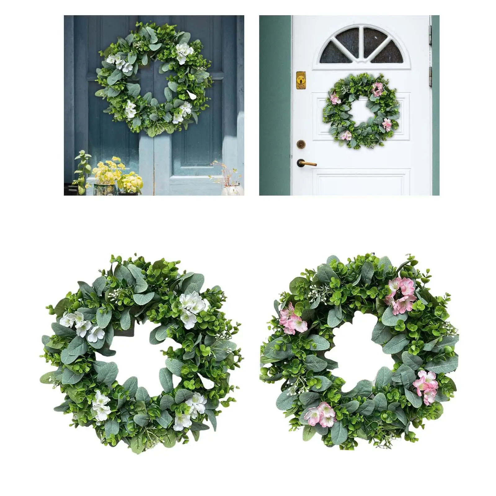 Artificial Floral Wreath 16.54 inch Simulation Flowers for Decor