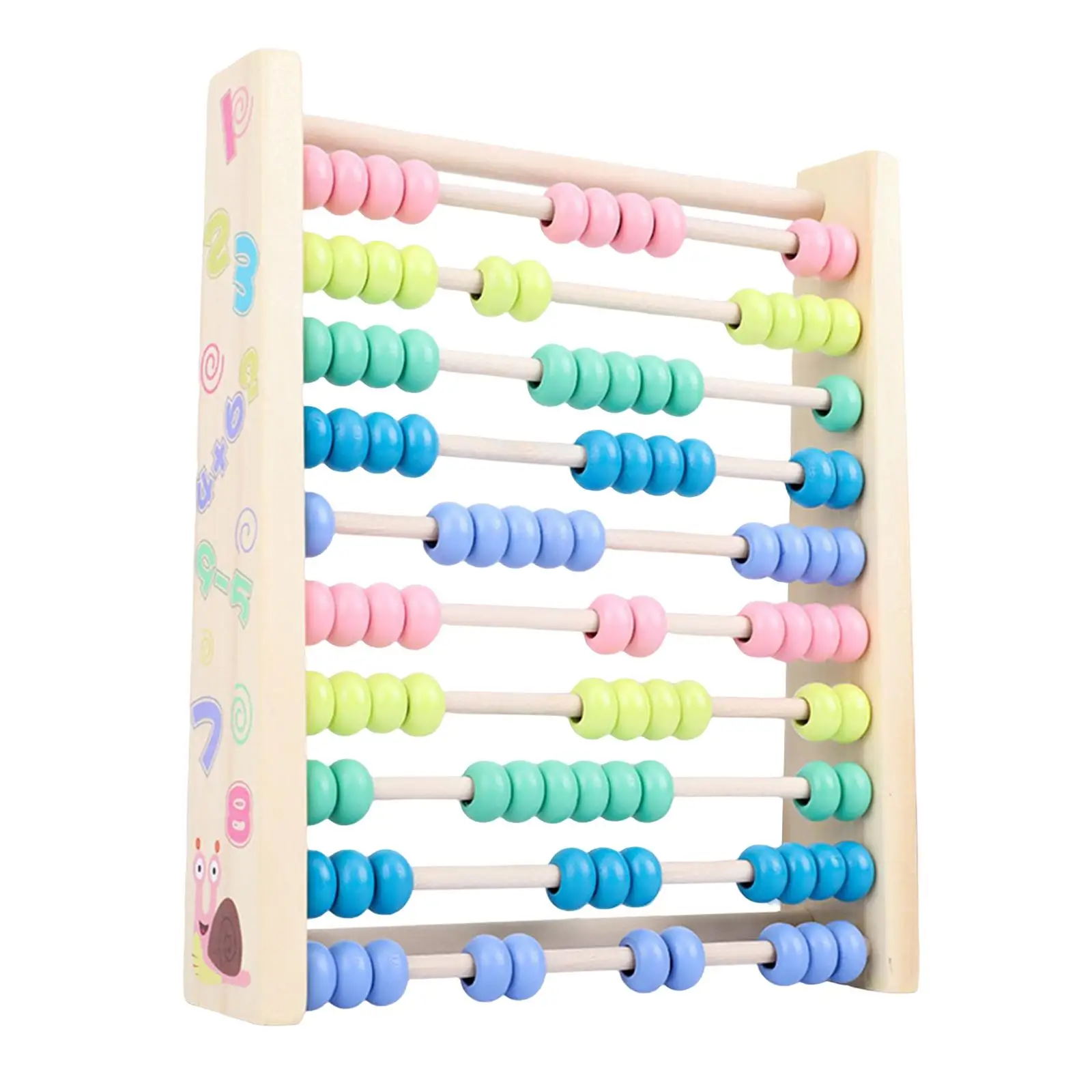 Wooden Abacus Educational Toy Multicolor Sensory Puzzle Toy Classic Multipurpose Counting Toy for Living Room Bedroom Home Boys