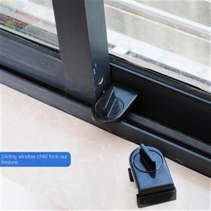 Description Picture 2 of item1/2PCS  Kids Baby Safety Sliding Sash Stopper Cabinet Locks Straps Anti-Theft Lock Window Sliding Door Child Security Doors
