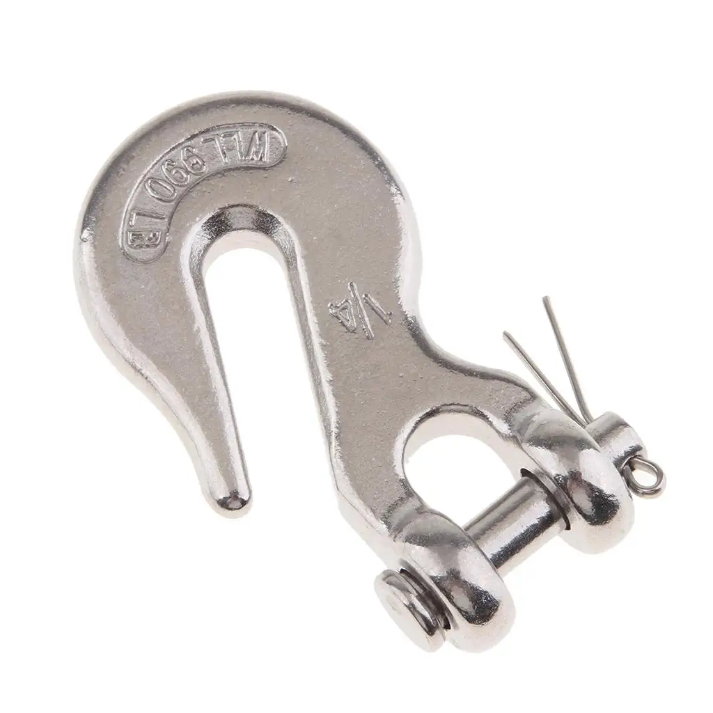 316 Marine Grade Stainless Steel Clevis Grab  Chain Hook 1/4