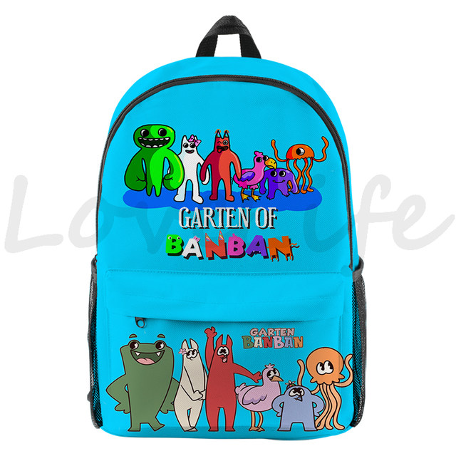 Jogo garten de banban mochila para a escola meninos meninas oxford bookbag  dos desenhos animados mochila à prova dwaterproof água crianças mochilas