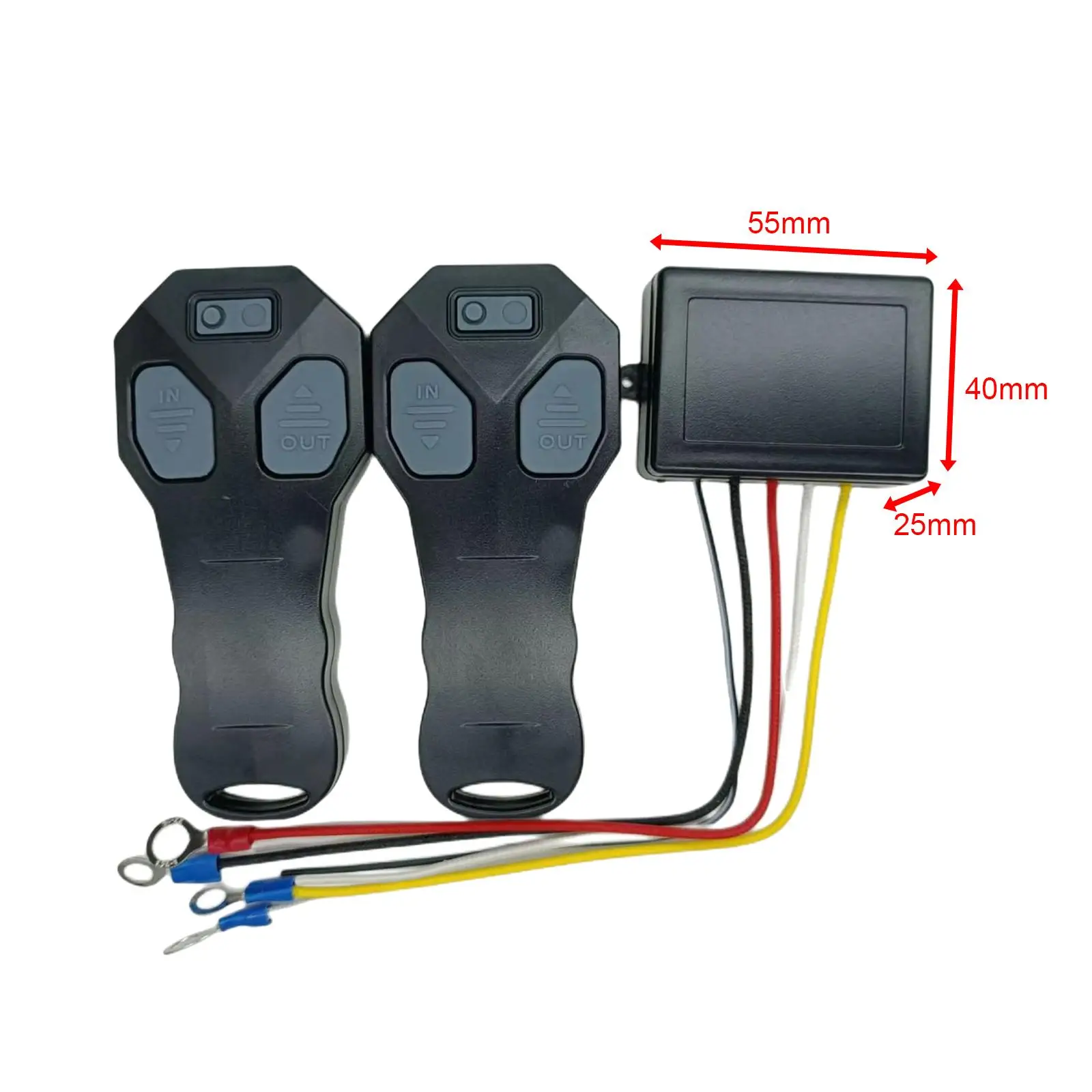 Wireless Winch Remote Control Kit Easy Installation DC12V 24V Handset Switch 2 Electric Remote Control for Truck Vehicle