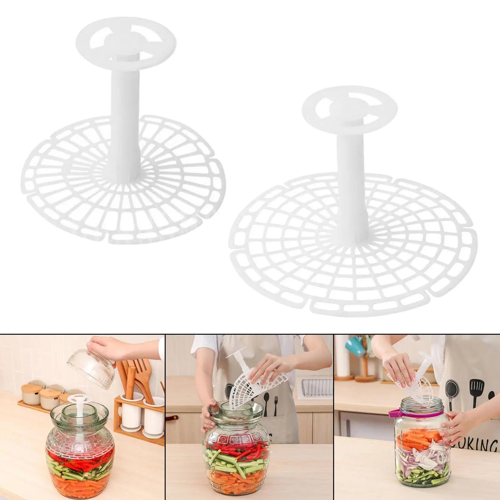 Adjustable Pickle Jar Press ABS Durable Household for Home Making Kimchi Kitchen