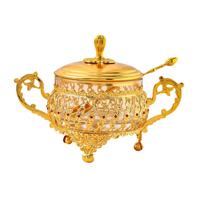 Sucrier En Céramique Chase Chic - 230ml Avec Couvercle Bambou Et Cuillère - Pour Sucre, Sel Ou Épices - Blanc Cassé