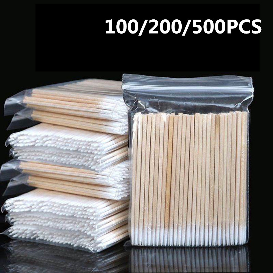 Best of 100 / 200 / 500pcs Disposable Mini Cotton Swabs Cleaning Wood Sticks For Eyelash Eyeliner Lip Tattoo Use Mascara Wand Makeup Tool Reviews & Tips