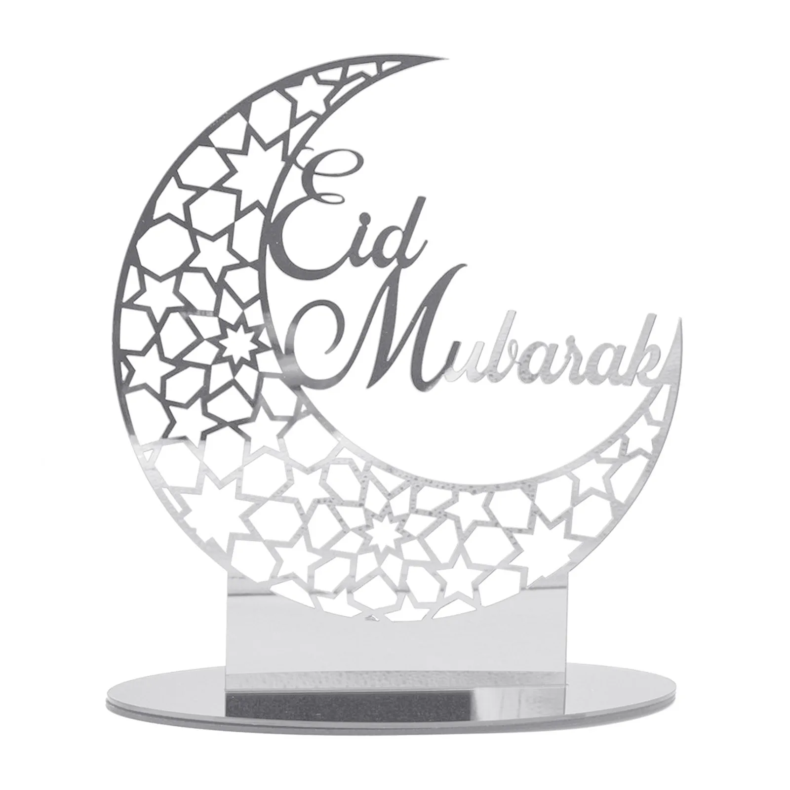 2022 Moon Star Eid Mubarak Ramadan desktop Decoration Acrylic Ramadan Decoration Islamic Muslim Party Eid Decor Kareem Ramadan