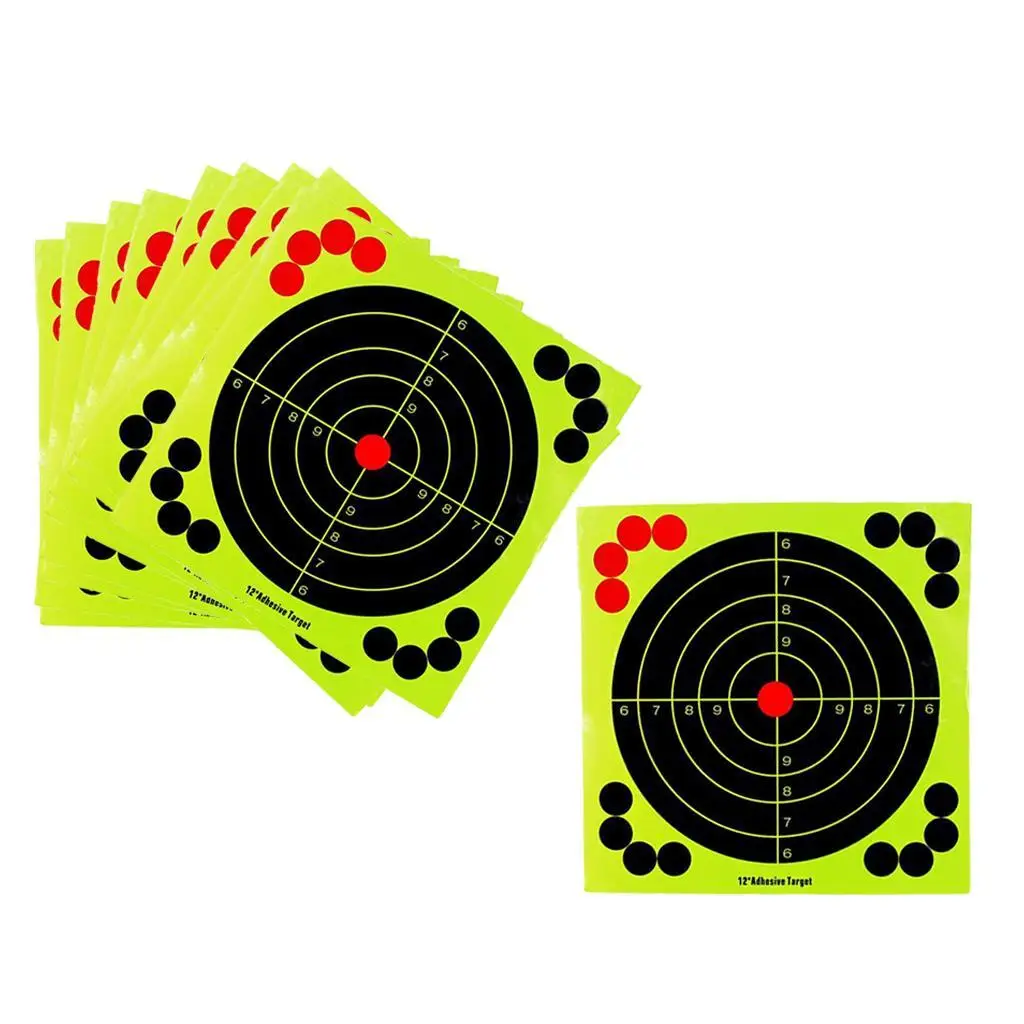 10 Pack 12inch Shooting Targets Splash Target Sticker Gun Range Paster