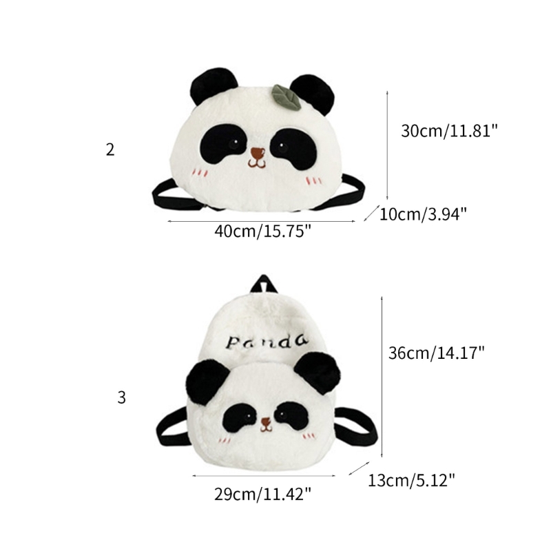 Mochila formato panda, bolsa animais desenho animado