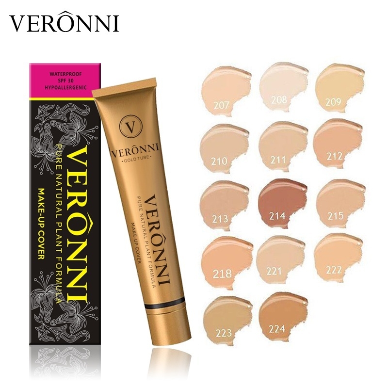 Best of VERONNI Brand Maquiagem Liquid Concealer 30g Flawless Waterproof Body Tattoo Makeup Cover Foundation Face Cosmetics Make Up Base Reviews & Tips