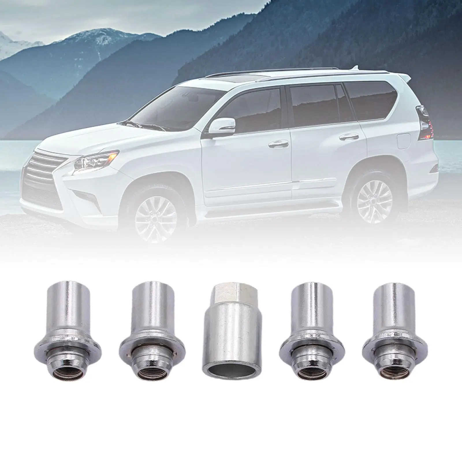Metal Wheel Lock Set 00276-00901 Accessories Easy to Install Professional Direct Replaces Durable for Lexus Gx470 2003-2009