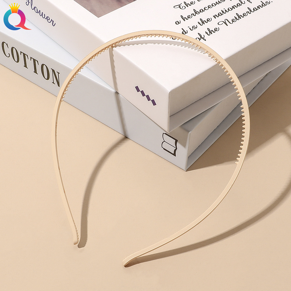 4mm Wide Thin Plastic Plain Headband for Women Girls Matte Hair Bands Teeth Comb DIY Skinny Hair Hoop Sport Hair Accessories