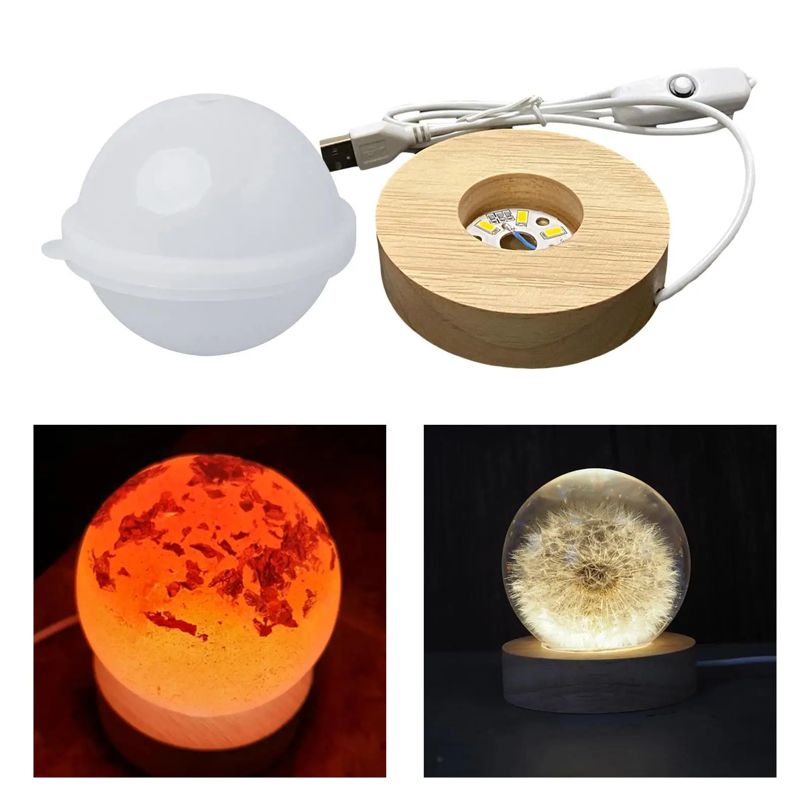 Large Ball Sphere , Silicone Orb Epoxy  DIY Casting, Soap, Crystal Lamp and Home Decoration