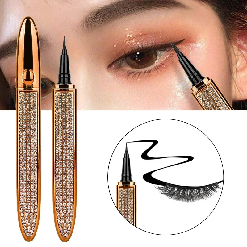 Best of 2 In 1 Self Adhesive Eyeliner Pencil Long Lasting No Glue Magnetic Quick Drying Eyelashes Sticking Eye Liner Pen Easy To Wear Reviews & Tips