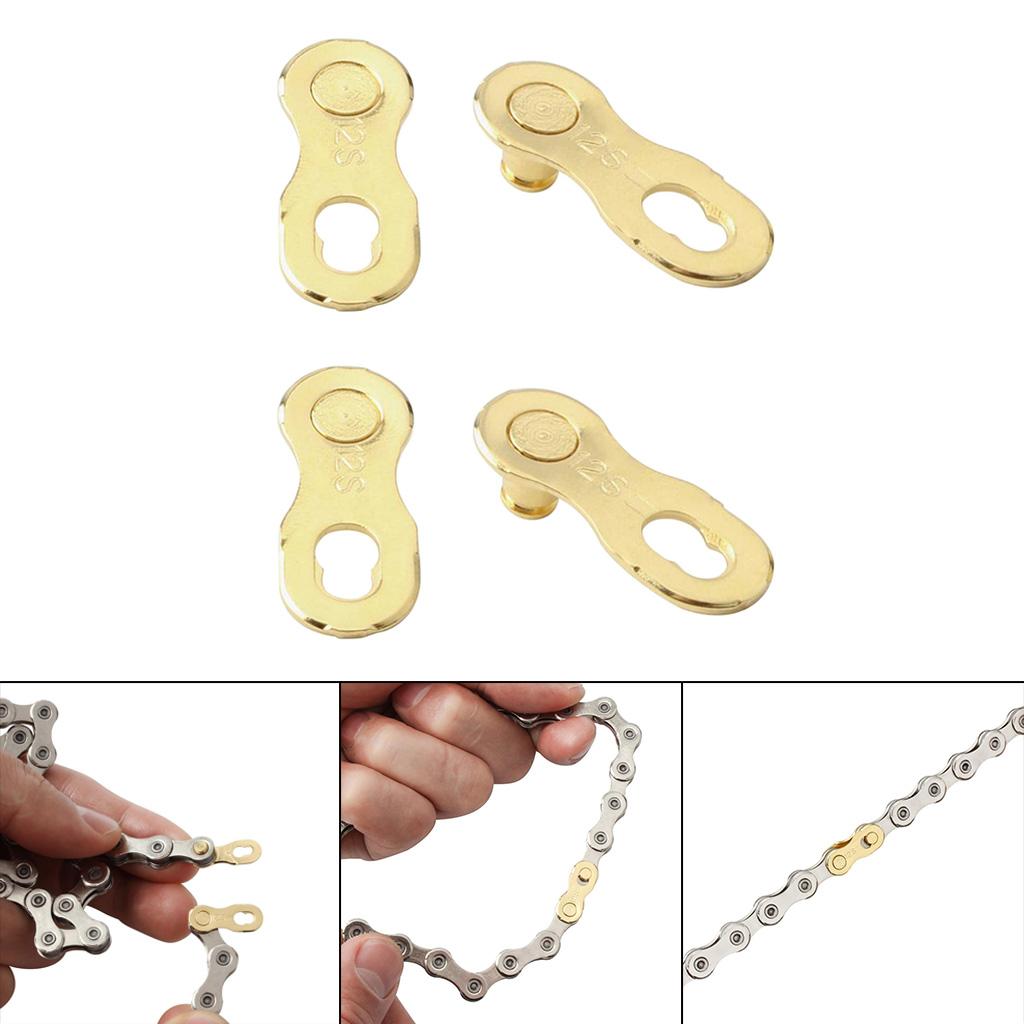 2 Pair Bike Chain   Repair Tool Chain Connector Gold