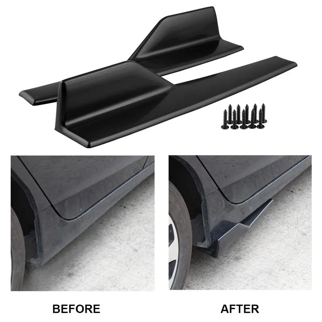Scratch Side Skirts Extension Accessory Bumper Lip Winglet for Vehicle