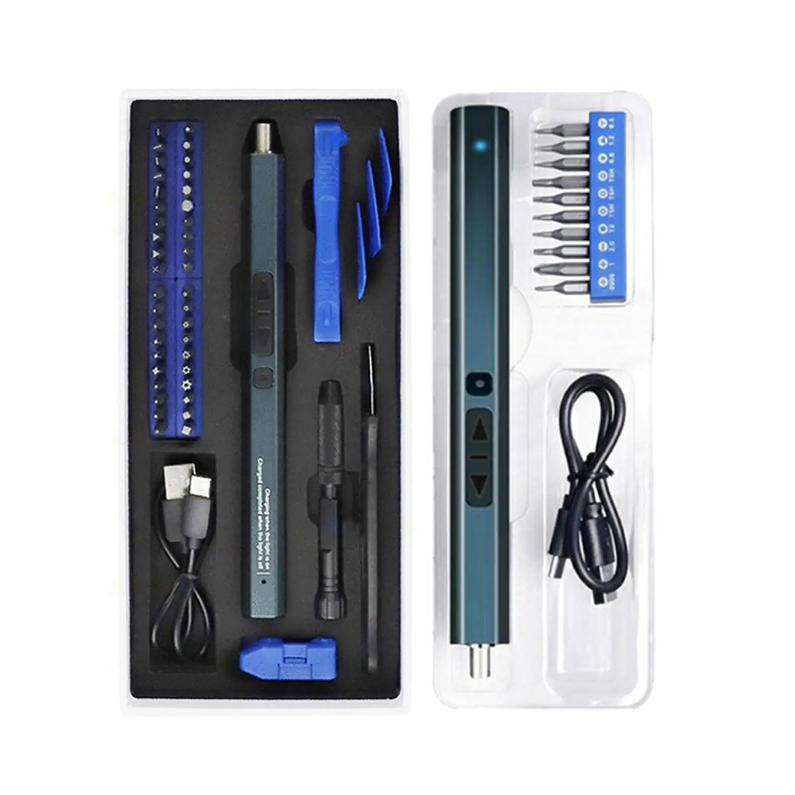 Premium Mini Electric Screwdriver Glasses Repair Interchangeable Blades Electronics Tool Screwdriver Set Electric Screwdriver