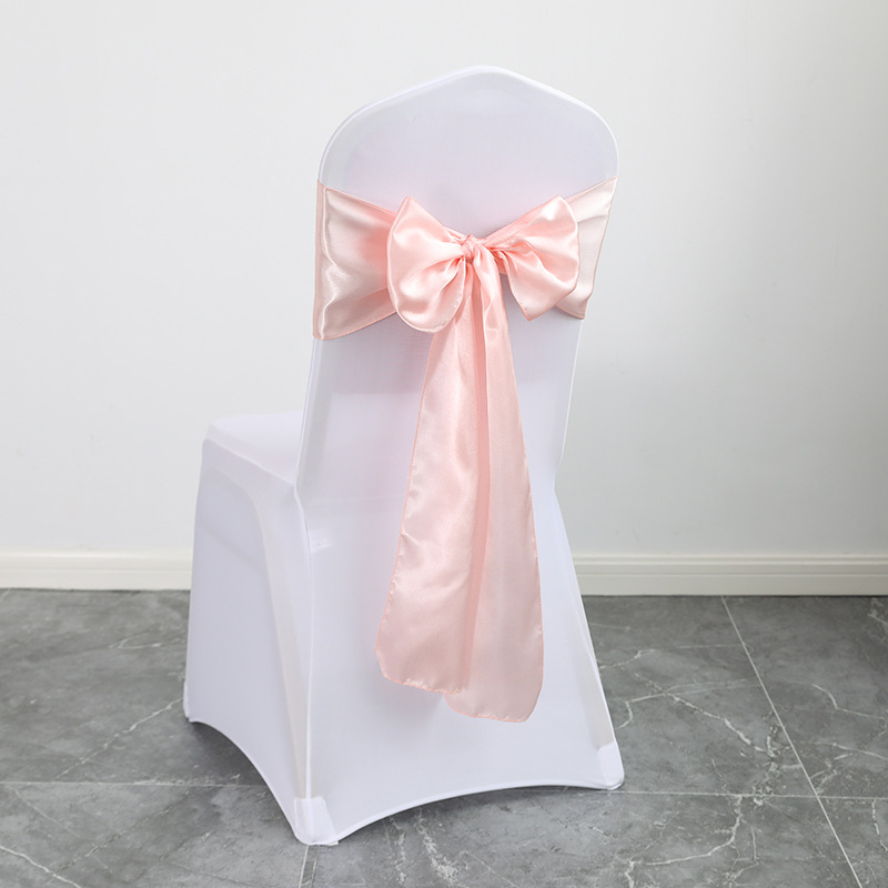 Description Picture 5 of itemAdvance Stretch Spandex Satin Sashes Bows Chair Cover for Wedding Baby Shower Banquet Party Church Ceremony Decorations