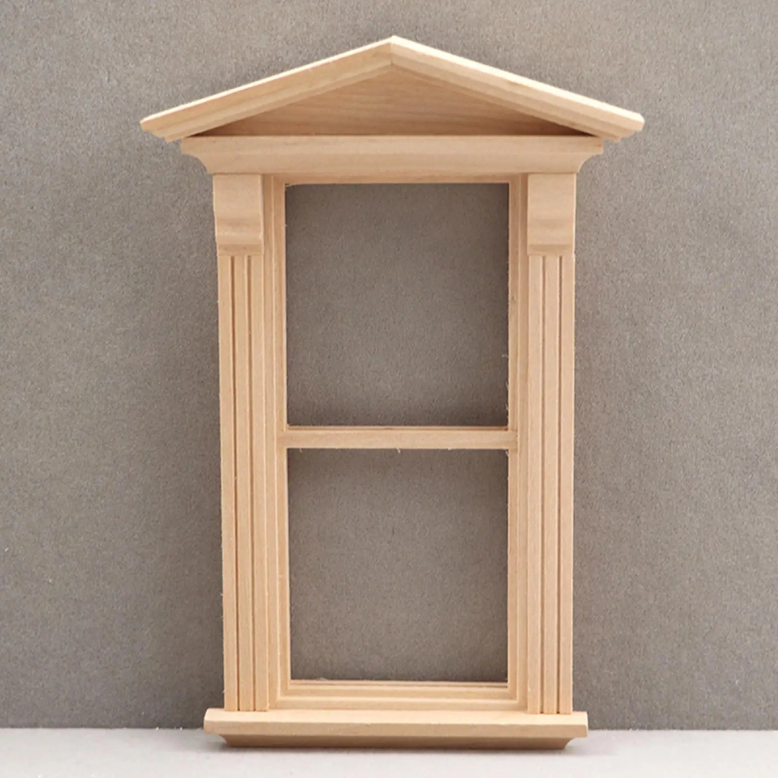 Mini Wooden Windowmodel Miniature Dollhouse Decoration Accessories for