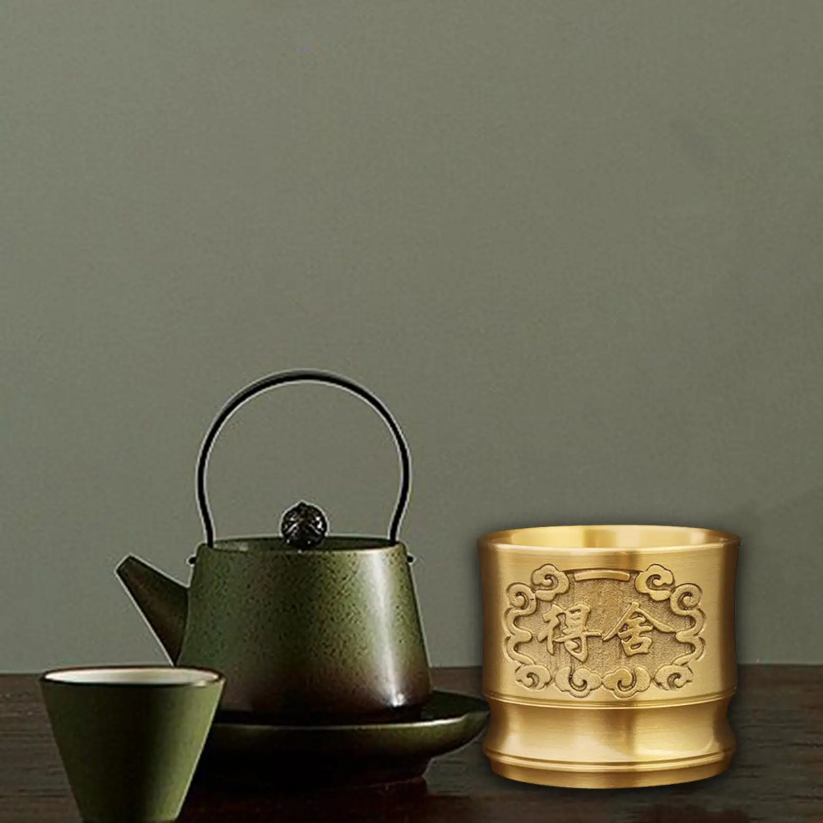 Metal Chinese Tea Cup Wedding Gift Leaf Tea Office Waterbottle Drinkware Coffee Mug Drinking Cup Home Single Teacup