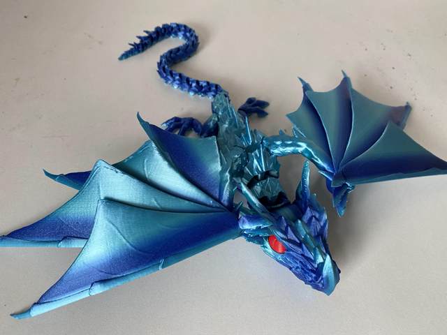 3D Printed Feather Flying Dragon Model Tabletop Decoration Gift