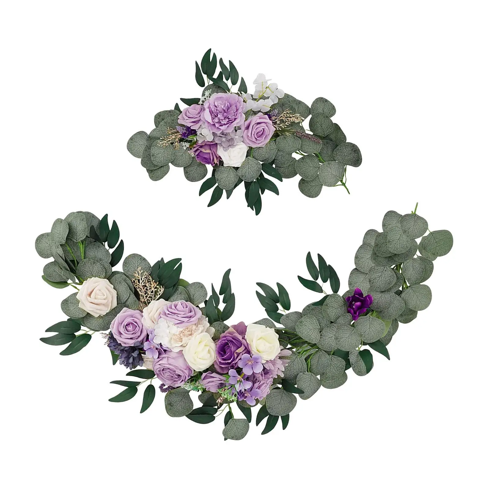 2Pcs Silk Wedding Arch Flower Welcome Sign Floral Floral Decorations for Welcome Sign Wedding Ceremony Floral Decoration