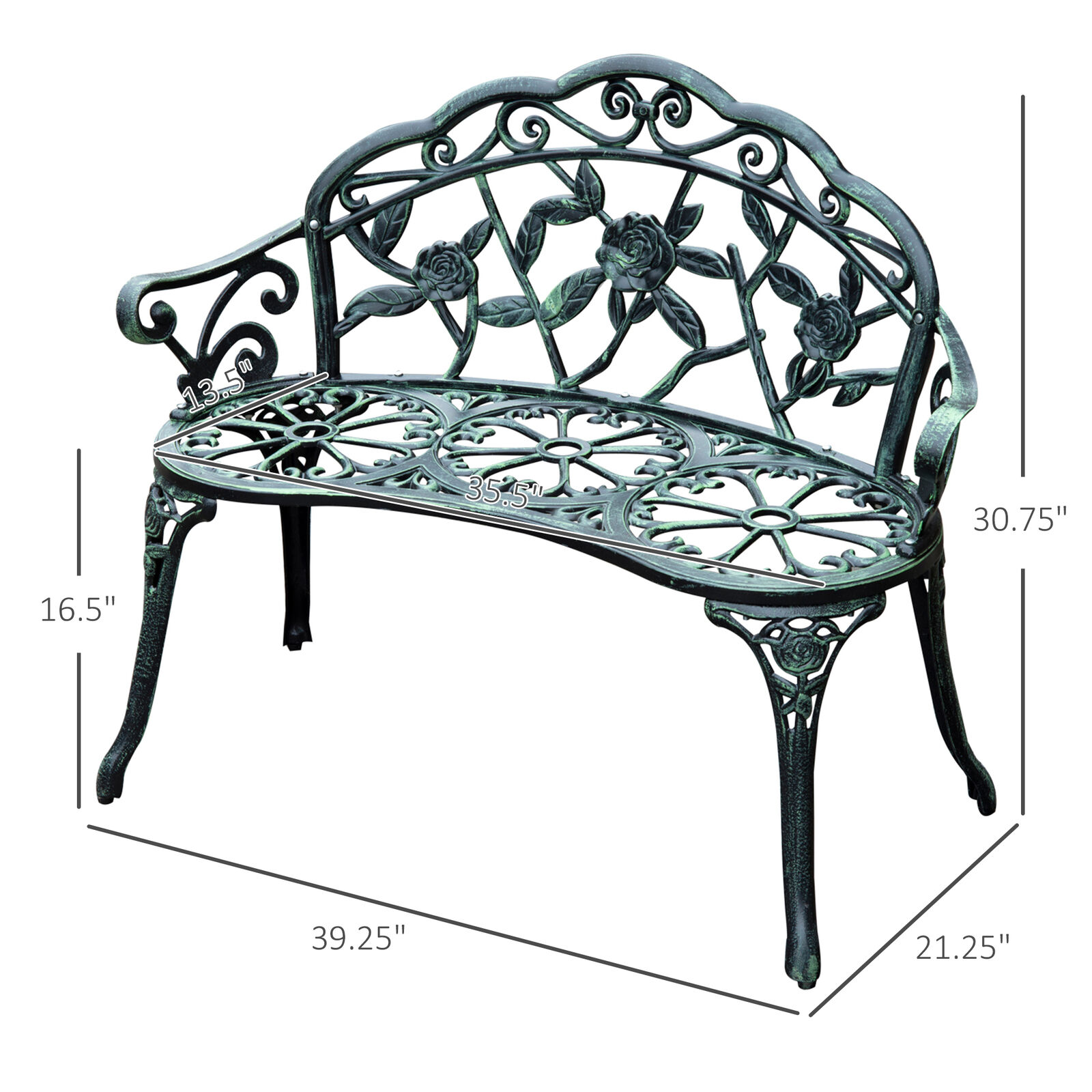 Title 2, Outdoor Patio Garden Bench Yard Park Furniture ...