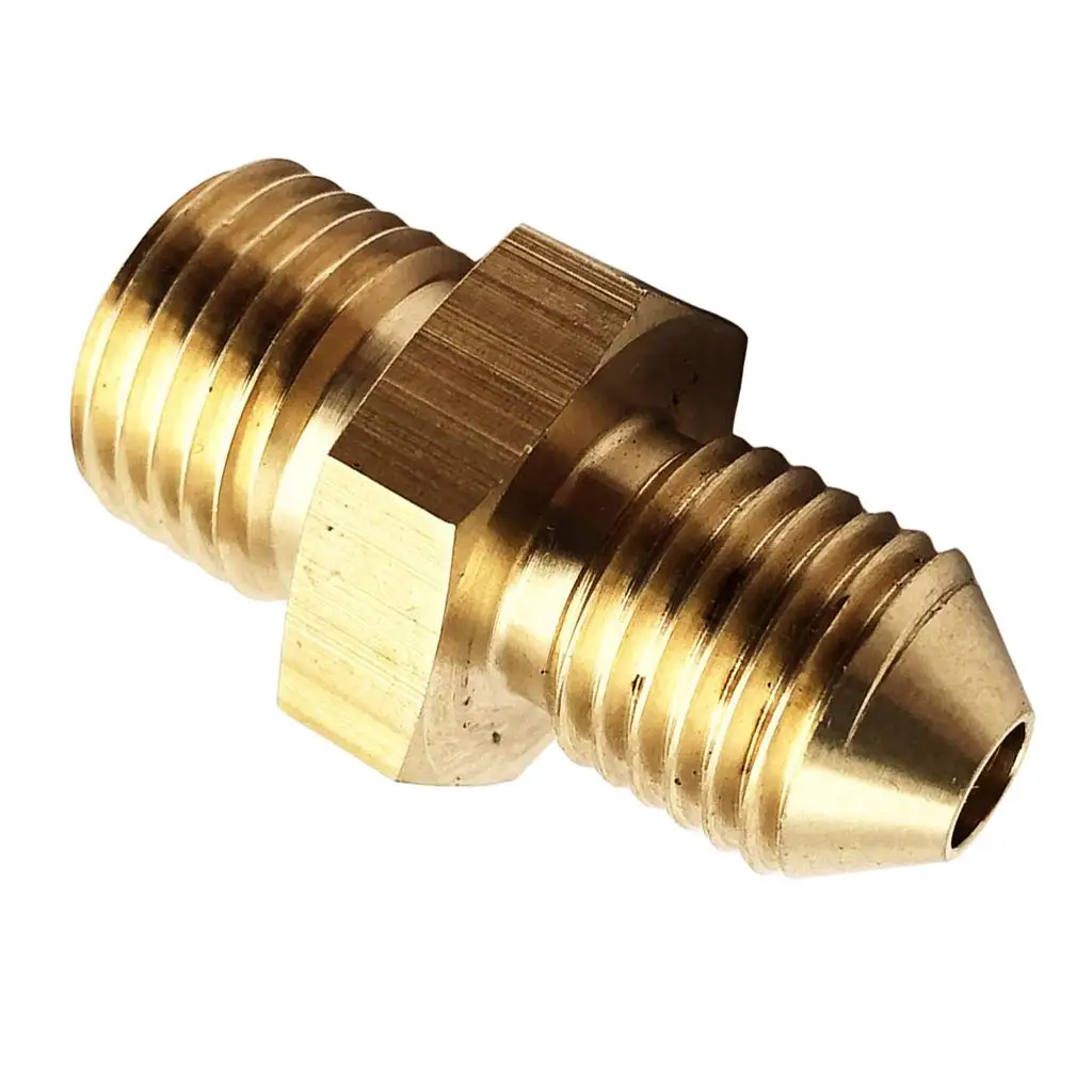 Brass 4 AN Male to 1/4 NPT  Line Hose Adapter Fitting  Connector, Gold