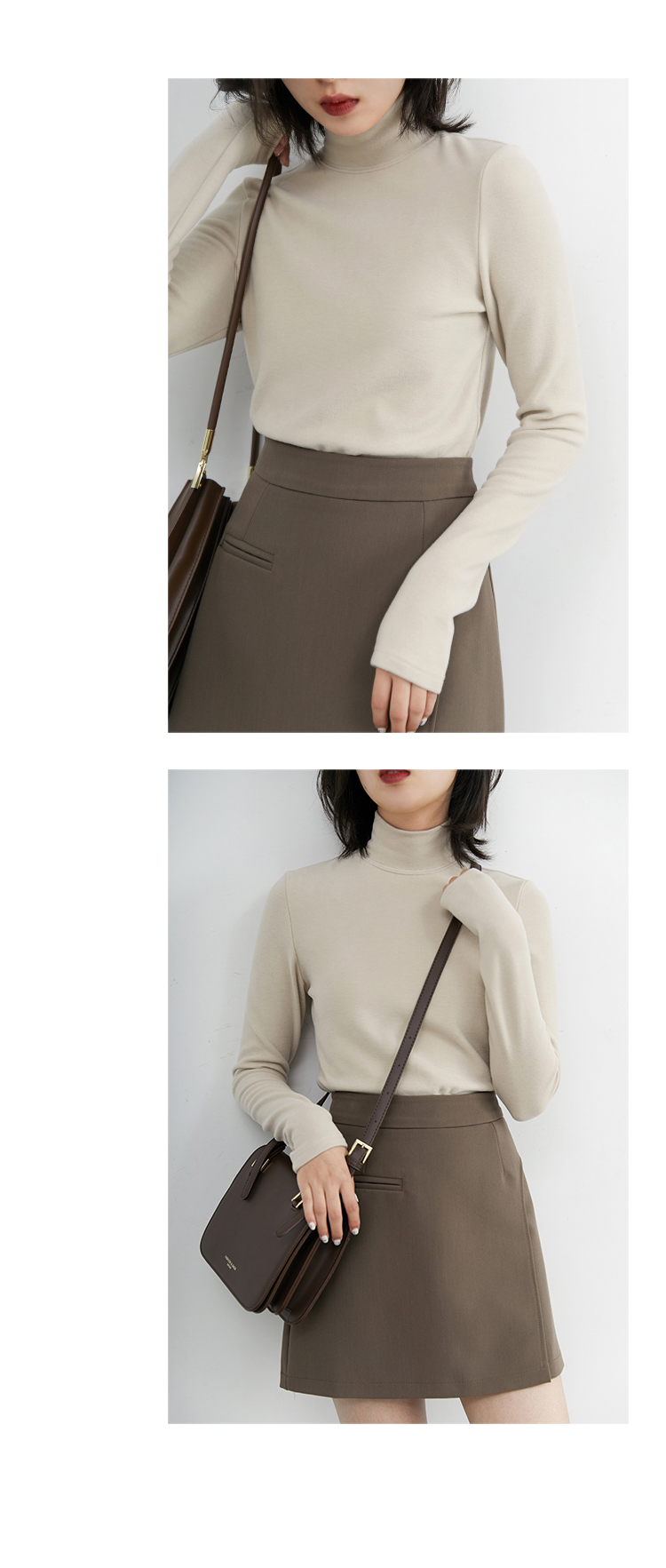 CHIC VEN Women Sweatshirt Turtleneck Pullovers Casual Solid Dralon Warm Bottom Blouse Office Lady Tops Autumn Winter 2023