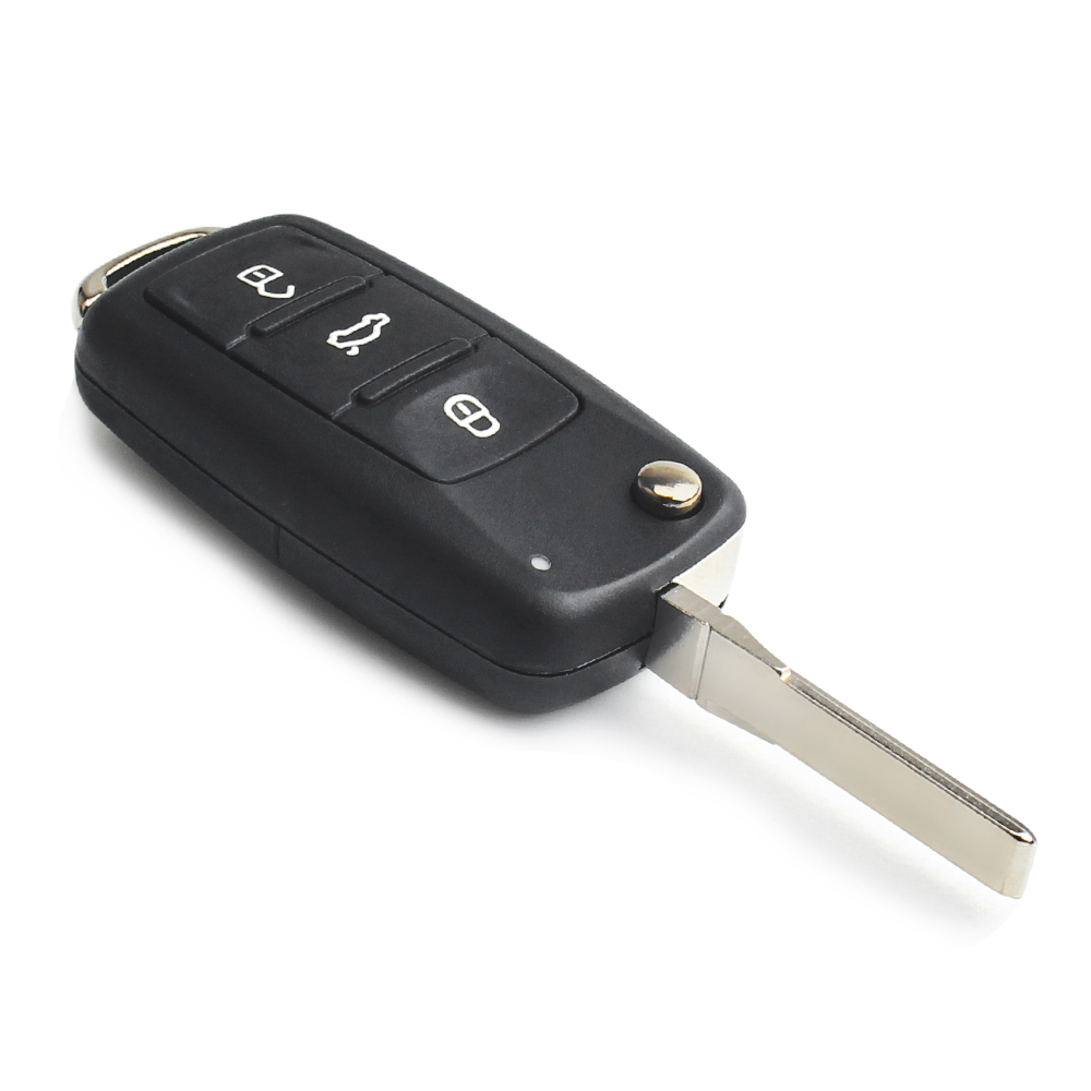 KEYYOU Ersatz Klapp Auto Schlüssel Shell Fall Fob Für VW Volkswagen Golf Mk6 Tiguan Polo Passat CC SITZ Skoda Octavia 3 Taste – Detail 7