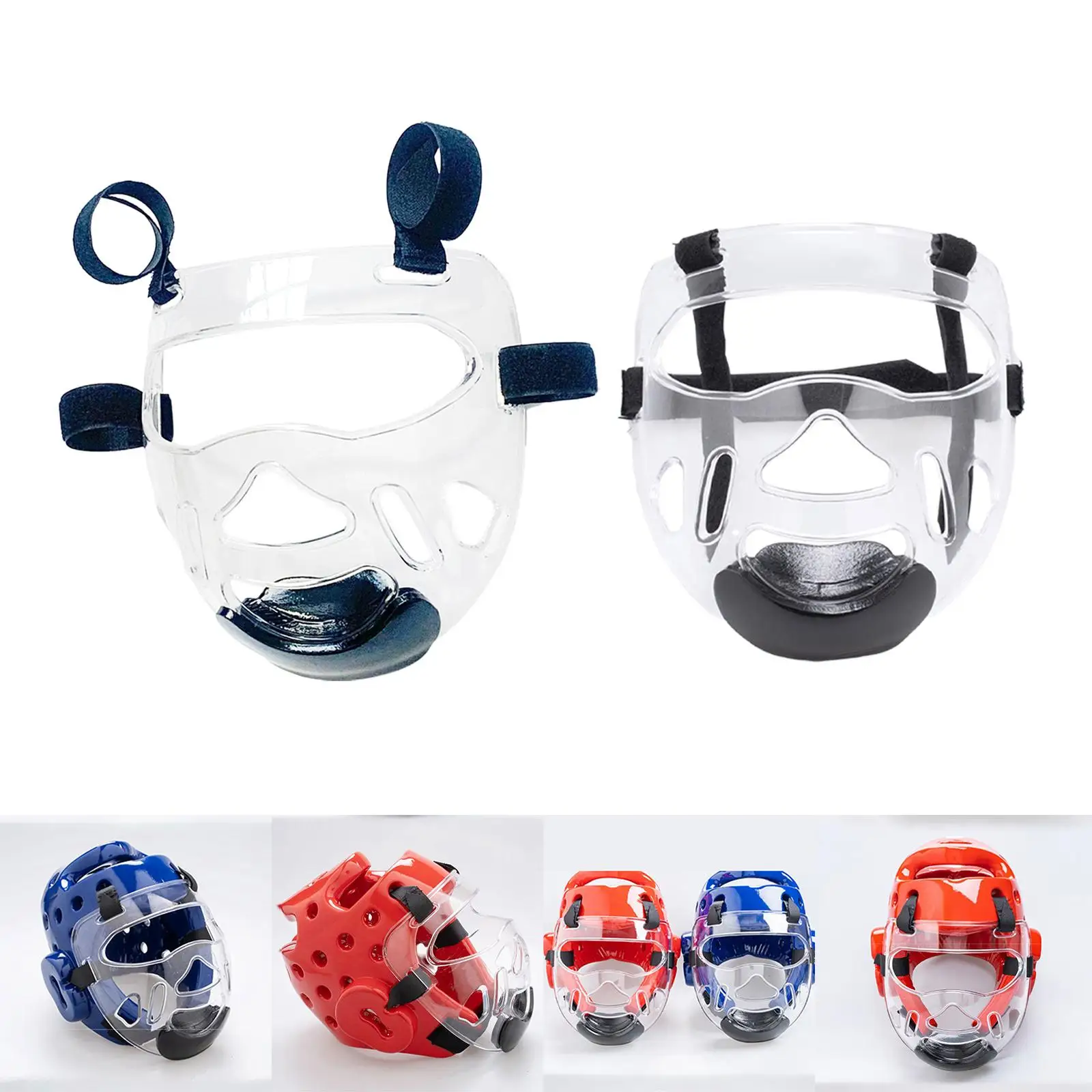 Taekwondo Mask Detachable Head Gear Face Shield Protective Face Protection Cover for Boxing