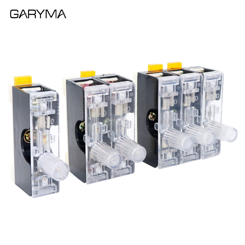 FS-101/102/103 DIN-Schienenmontage Einpoliger 6x30mm Sicherungshalter 0,5A 1A 2A 3A 4A 5A 6A 7A 8A 10A 12A 15A 20A 30A Glas-Sicherungshalter – Detail 1