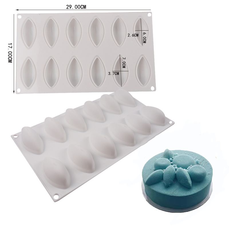 silicone forma quenelle molde em forma de