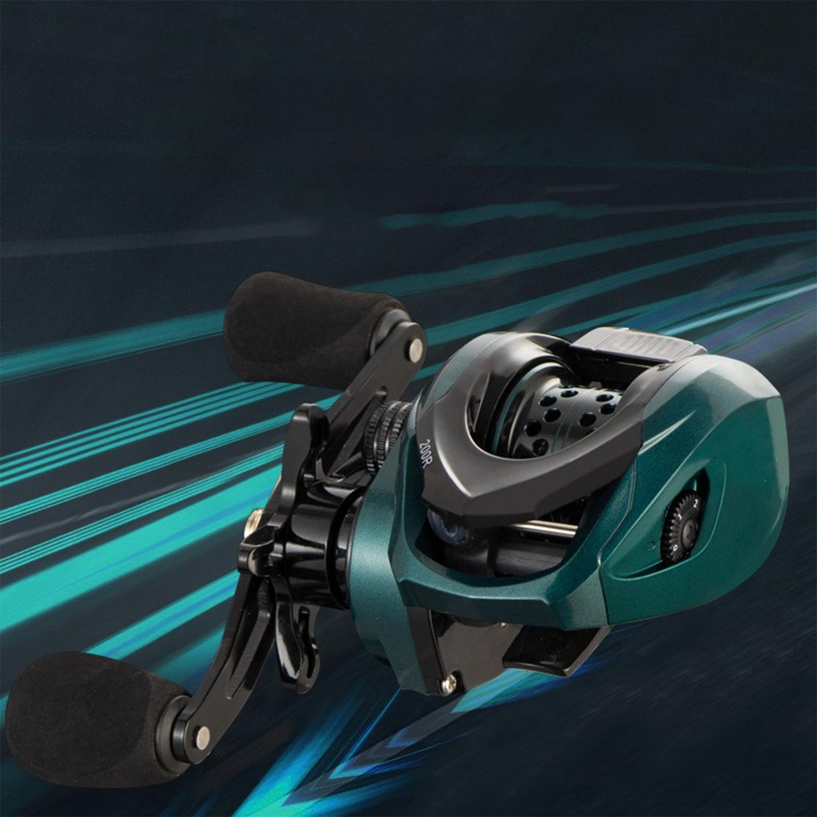 7.2:1 Gear Ratio High Speed Baitcaster Fishing Reel Baitcasting Reel 3+1BB 10 Level Magnetic Brake Saltwater Freshwater