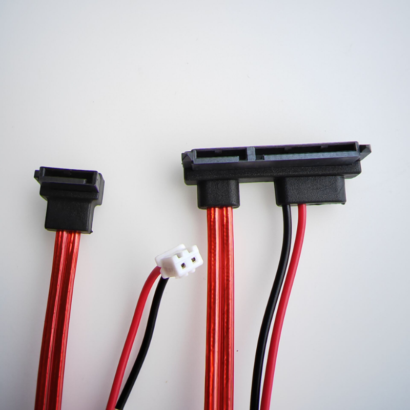 Right Angle 7+15 Pin 22Pin SATA Data 2P Power Cable for Mini PC